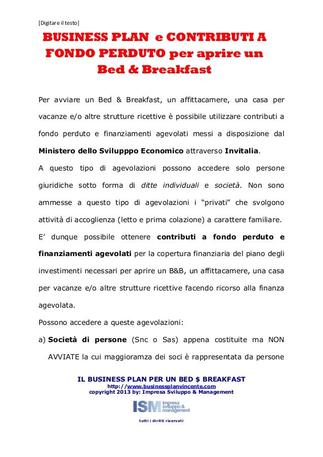 scaricare spese bed and breakfast